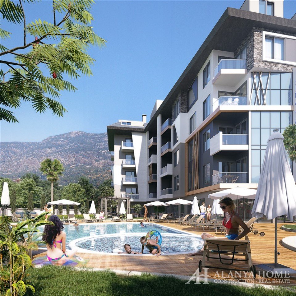 Carmel Sun Авсаллар Алания Анталия Турция құрылыс салушыдан жаңа ғимаратта пәтерді бөліп төлеуге сат